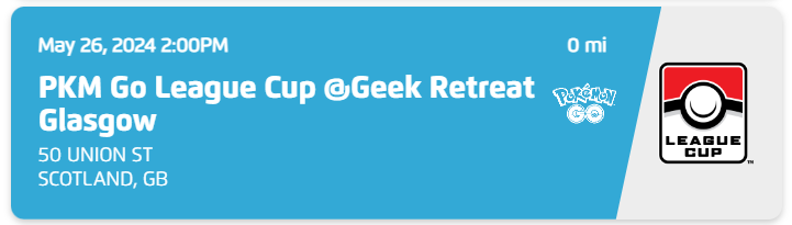 Proud to announce that I will be helping in organising Scotland's first p!p GO Challenge and Cup in May @ Geek Retreat in Glasgow!

We've got the challenge on the 14th of May at 7pm, £7 entry and the cup on the 26th of May at 2pm, £10 entry!

Please RT &amp; share to spread the news!