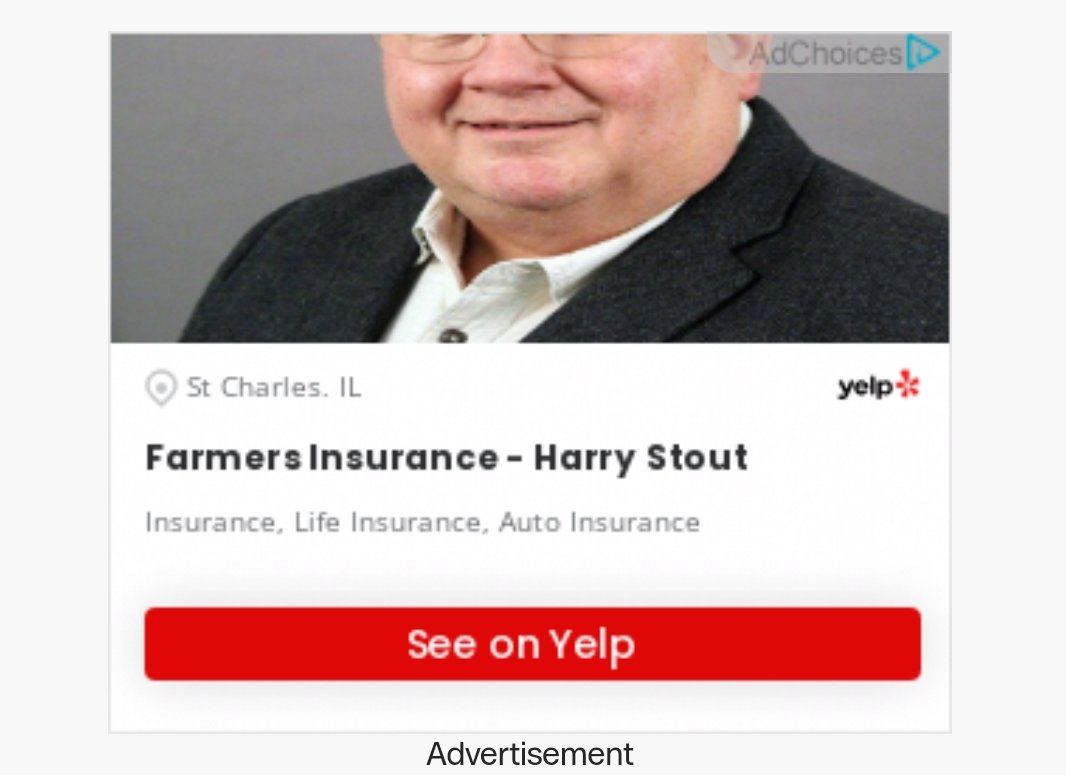 Yelp is serving me some very good ads