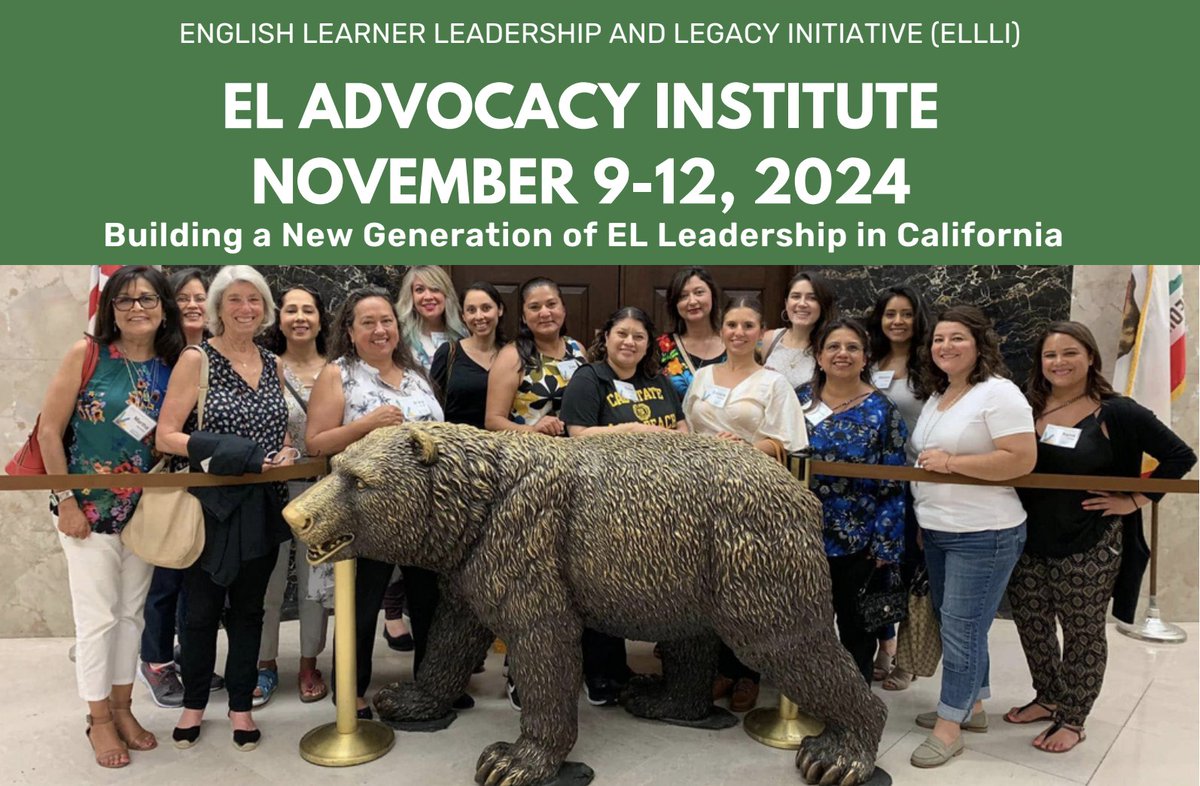 💡Applications are now open for @caltog’s English Learner Advocacy Institute. Are you or someone you know passionate about creating a more equitable education system for ELs? Apply to be part of the next cohort. bit.ly/3Qcve6Q 
#EnglishLearners #Advocacy #MLLAdvocacy2024