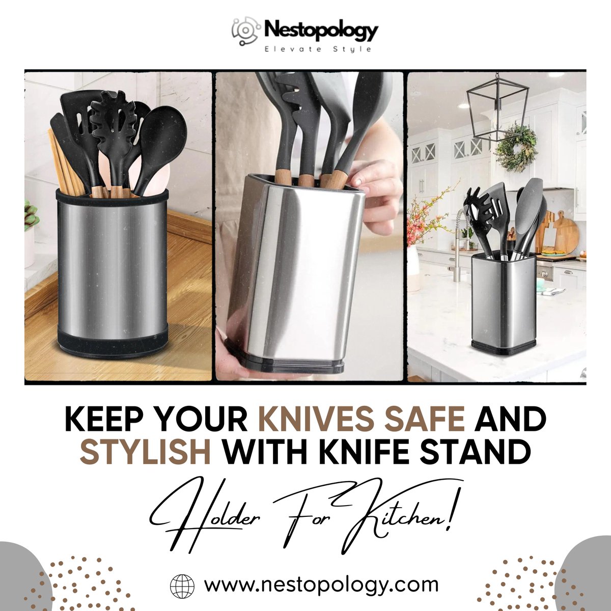 🔪 Elevate Your Kitchen with Stainless Steel Knife Stand Holder! 🔪

Tired of rummaging through cluttered drawers for the right knife? Say goodbye to the chaos and hello to organization with our sleek and durable knife holder stand.

nestopology.com/products/knife…

#KitchenOrganization