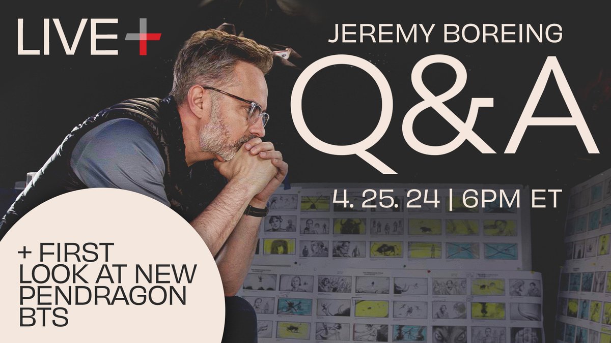 Tune in TONIGHT at 6PM ET for a Live Q&A with @JeremyDBoreing, as well as a first look at a new BTS video of The Pendragon Cycle! Watch it here: dwplus.watch/4ib8f3g0