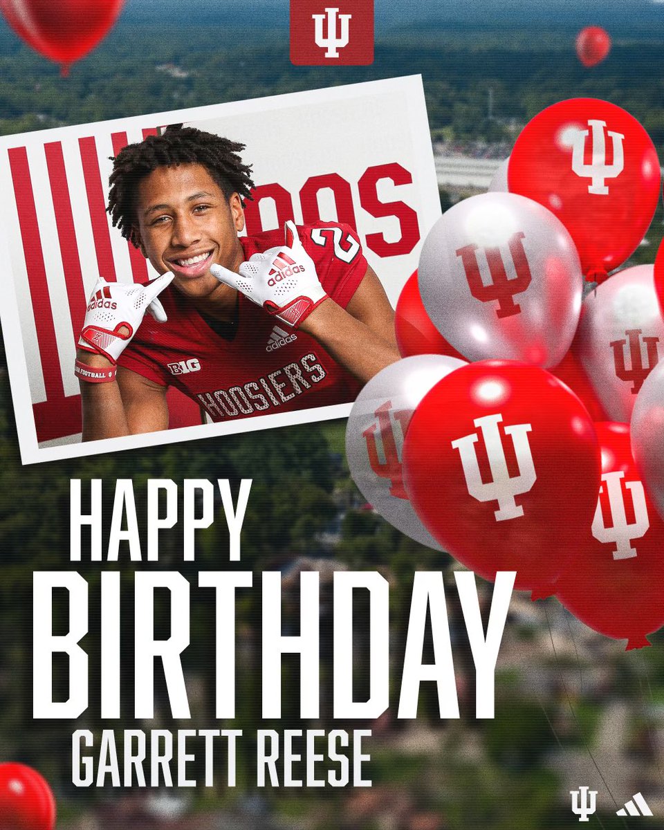 Thank you @CCignettiIU @CoachOlaAdams& @IndianaFootball for the Birthday wishes and graphic!