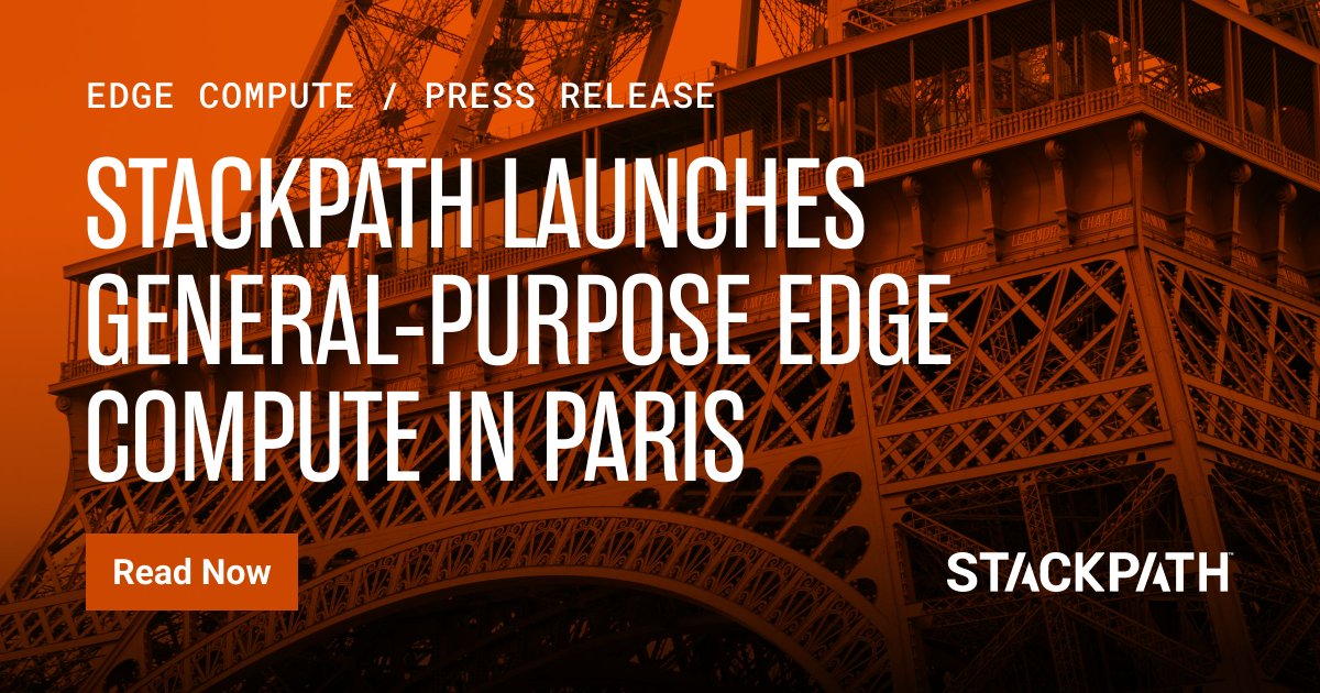 Paris is always a good idea. We’ve launched General-Purpose Edge Compute in Paris so end users can get to our Edge VMs and Edge Containers tout de suite! stkpth.io/3wfs5wk #edgecomputing #edgecompute #virtualmachines #vms #containers