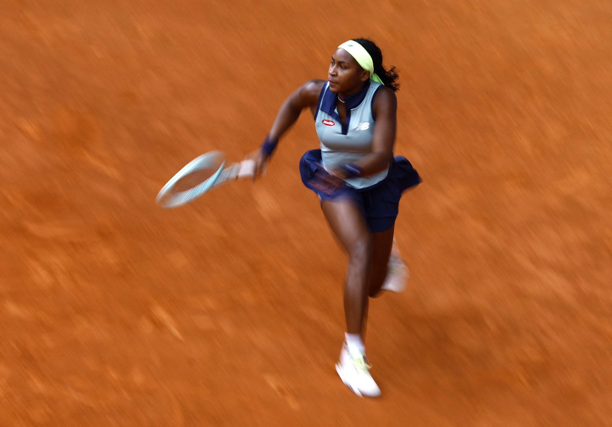 Coco Gauff was not hanging around today in Madrid 💨💨💨 📸 | Susana Vera [Reuters]