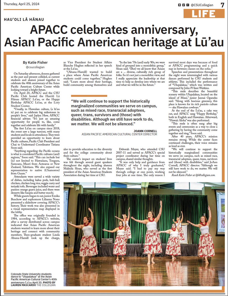 CSUCollegian's tweet image. IN THIS WEEK&apos;S PRINT: MS sensorimotor lab, Building Bridges event, APACC Lūʻau, tennis preview, ADHD medication shortage, &quot;Our Town,&quot; FoCoMX, old-school teaching methods and MORE

collegian.com

#csucollegian #coloradostateuniversity #fortcollins #sensorimotor