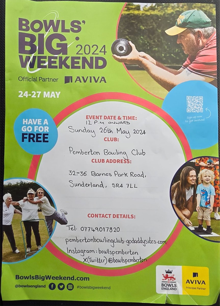 BowlsPemberton's tweet photo. Join us for the Bowls Big Weekend https://t.co/Xpscpi5xr1