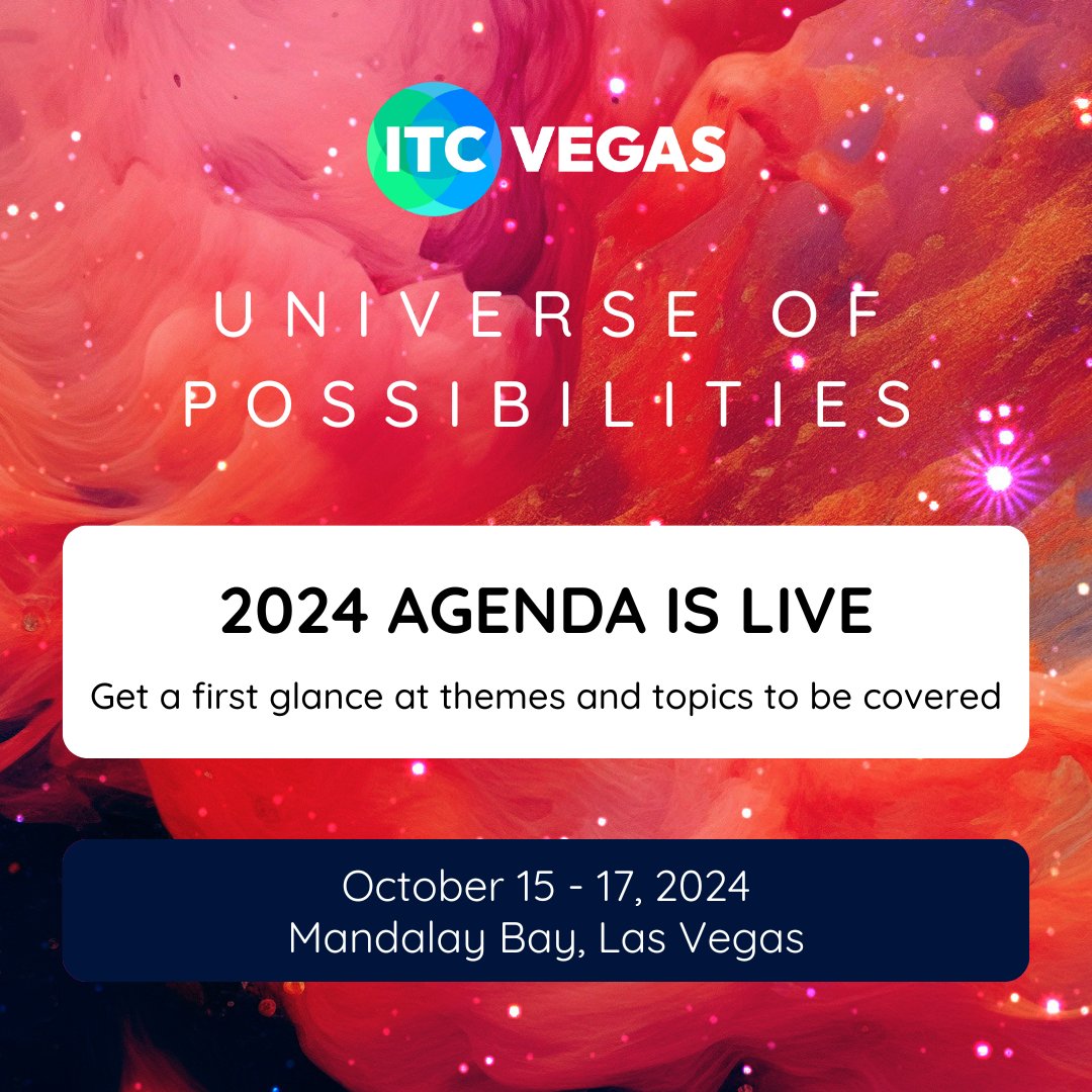 At ITC Vegas, you come to learn and be inspired. 

We are excited to announce that the first glance of the ITC Vegas 2024 agenda  has been launched!  

View the full agenda: ow.ly/tJY750Rocy6

Register: ow.ly/jCXQ50Rocxn