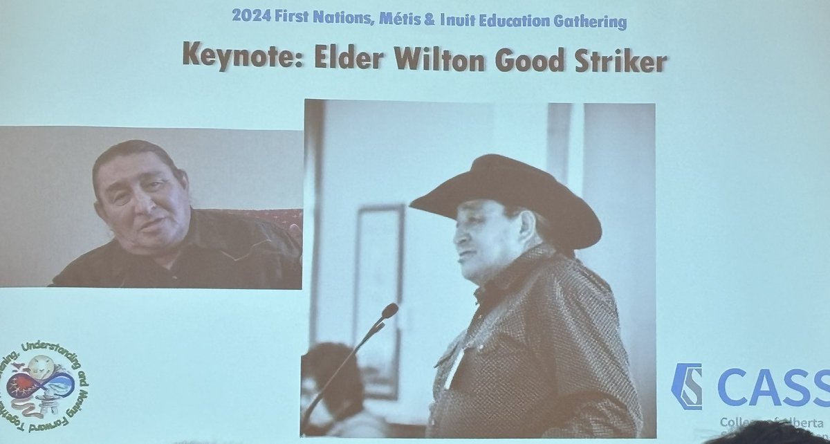 Elder Wilton Good Striker speaks <a href="/CASSalberta/">CASS</a> Gathering: “Language and culture should be at the top of the list” #CASSGathering2024