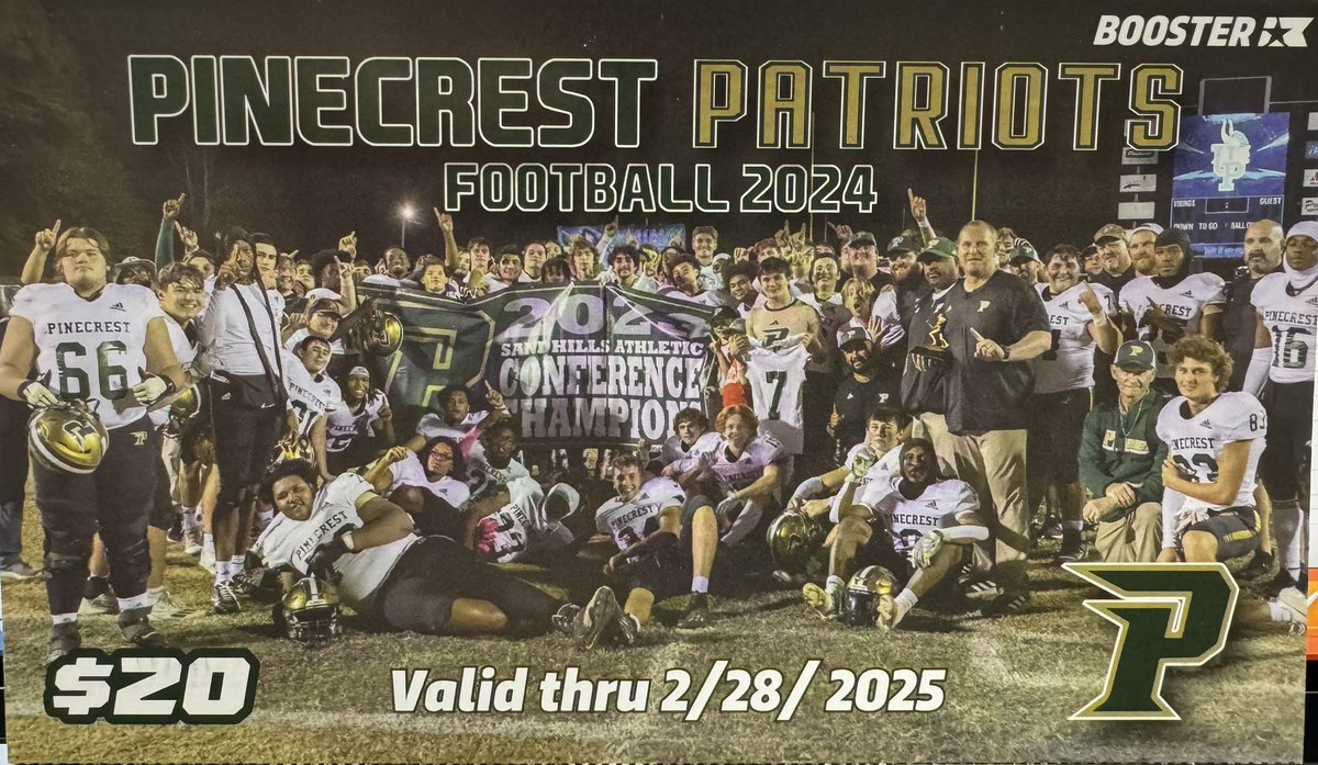 Our players will be around town this Saturday selling value cards that offer discounts to local business that support Pinecrest Football! Only $20 and it can get you free Jersey Mikes, Car Washes, $20 off an oil change… plus more!