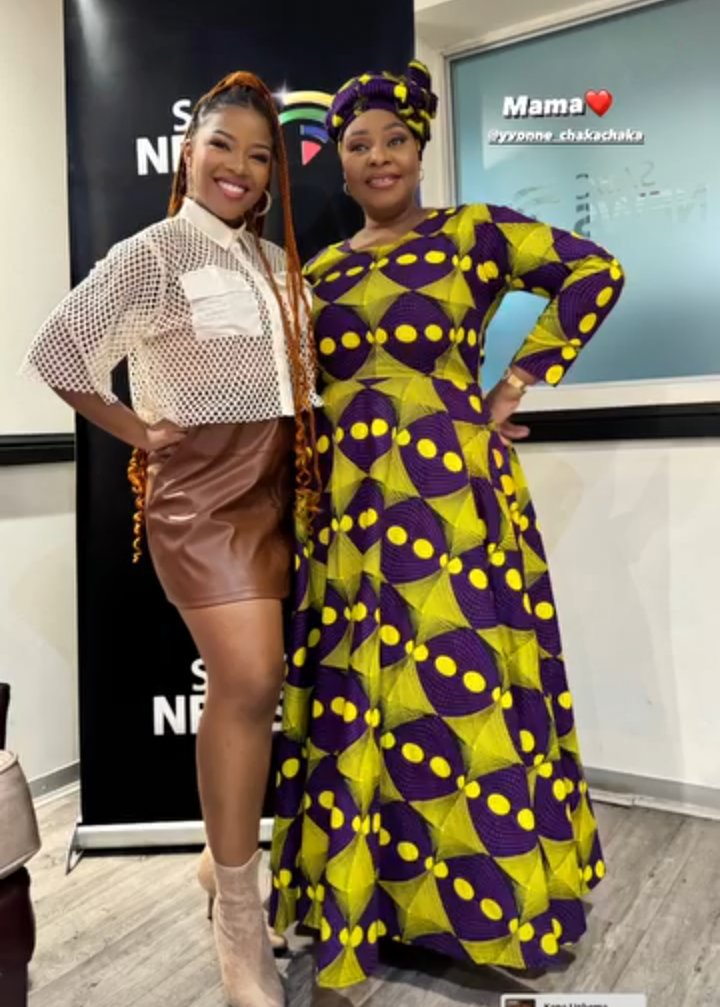 Liema is already chilling with one of the pioneers of south africa music and african music Yvonne Chakachaka Liema is way pass BBMzansi in just few weeks, you have to respect and appreciate the hard work of this 22yrs old young queen ✍️