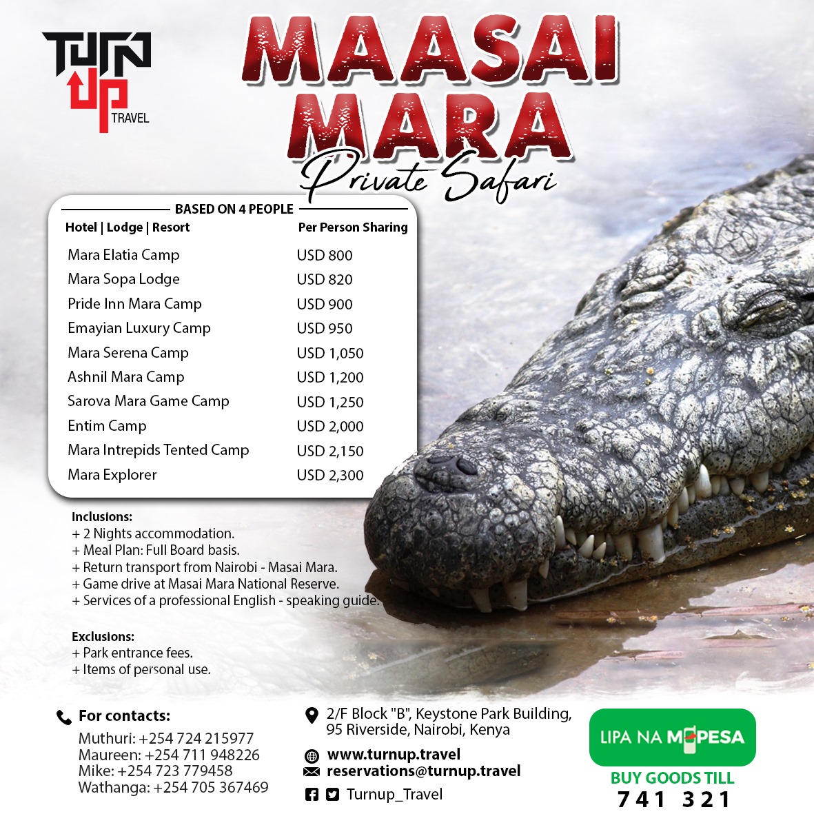 Know anyone coming to Kenya for business but have three days to spare at the end of the work trip? You can hop on a group joining safari with Turnup.Travel to Maasai Mara or Amboseli. reservations@turnup.travel +254724215977 #NonResidents #Kenya #Safari #Wildlife