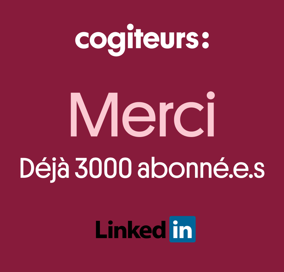 Merci aux 3000 abonné.e.s qui font confiance aux #Cogiteurs sur LinkedIn 🔥🤩

#Communication
#LaComEstUnMétier

Rejoignez la communauté : linkedin.com/company/936346…