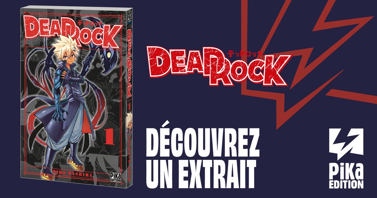 C’est ici, à Dead Rock, que sont formés les démons qui terrorisent les humains… La nouvelle série de fantasy signée par @hiro_mashima , c'est Dead Rock, le 15 mai en librairie ! Découvrez un extrait du tome 1 : bdmanga.liseuse-hachette.fr/pika/deadrockt…