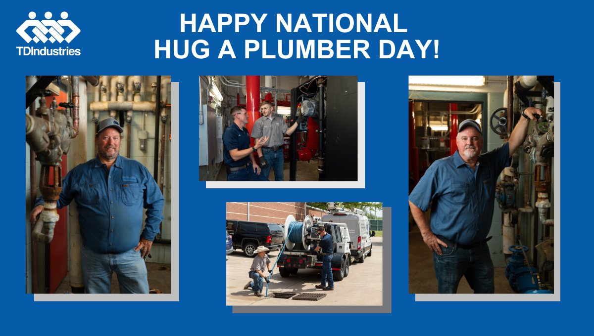 Here at TD, we think every day should be National Hug a Plumber Day! We express our gratitude and appreciation to all our employee-owners and unsung heroes.
#Plumbing #Appreciation #TDStrong #TradesCareers