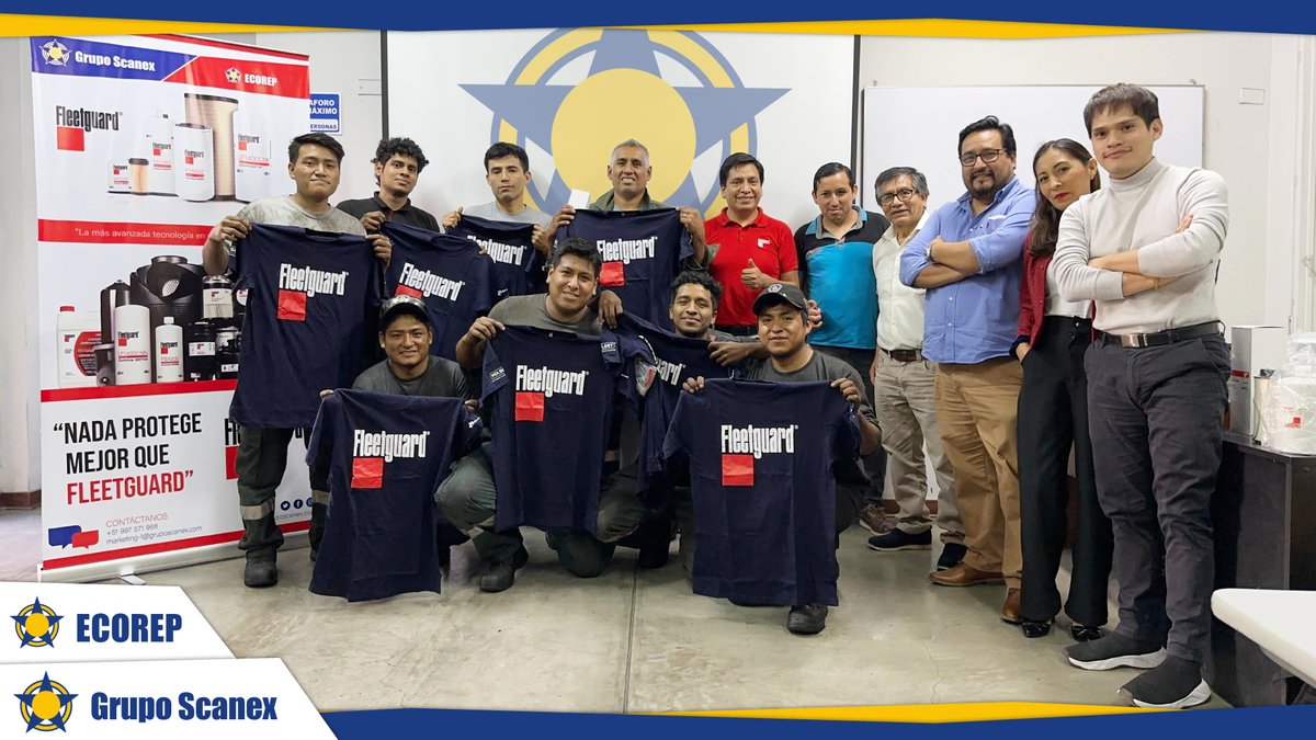 gruposcanex's tweet photo. ¡Éxito rotundo en nuestra más reciente charla técnica, brindada al equipo de trabajo de nuestros aliados comerciales de Perú Bus! La cual estuvo a cargo del Ing. Daniel Córdova (representante de Fleetguard) bajo el lema "Nada Protege Mejor Que #Fleetguard
#Filtros #Perú #Taller https://t.co/ufDwhN1TLy
