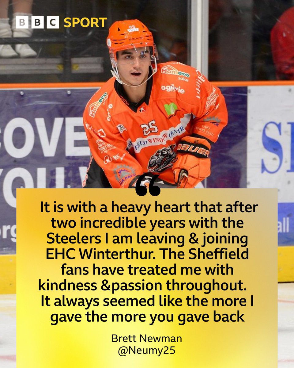 Brett Neumann has posted the following message for the Steelers fans, his team mates, the team staff & the ownership. Once a Steeler, always a Steeler! #SheffieldSteelers | @BBCSheffield