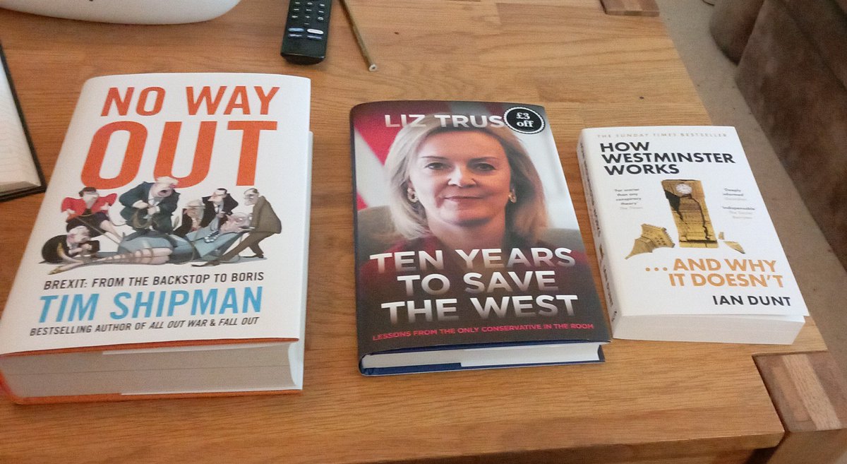 To prove that I'm politically ecumenical in my reading habits, here are my three new purchases from the Waterstones off of Trafalgar Square...