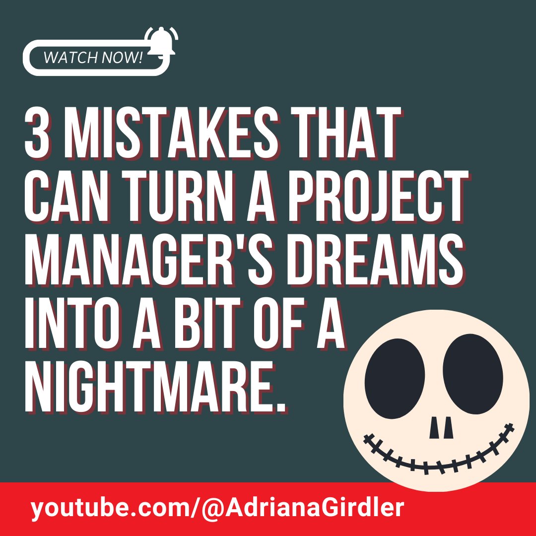 Wondering what common mistakes you should watch out for as a project manager? In this video, I’m sharing 3 huge project manager mistakes that will lead to a failed project: youtu.be/OKG93uuJ64o