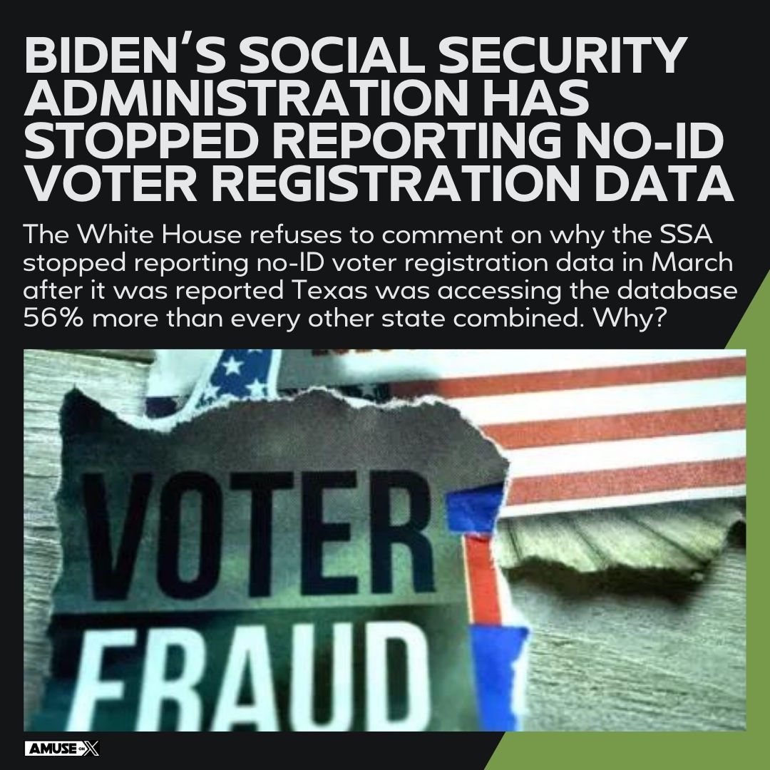 COVERUP: Each day I visit the SSA's Open Data HAVV database to see if it has been updated. Prior to April the SSA updated no-ID voter registration requests each week since 2011. Suddenly they stopped. The White House won't comment. The TX SOS won't comment. Why?