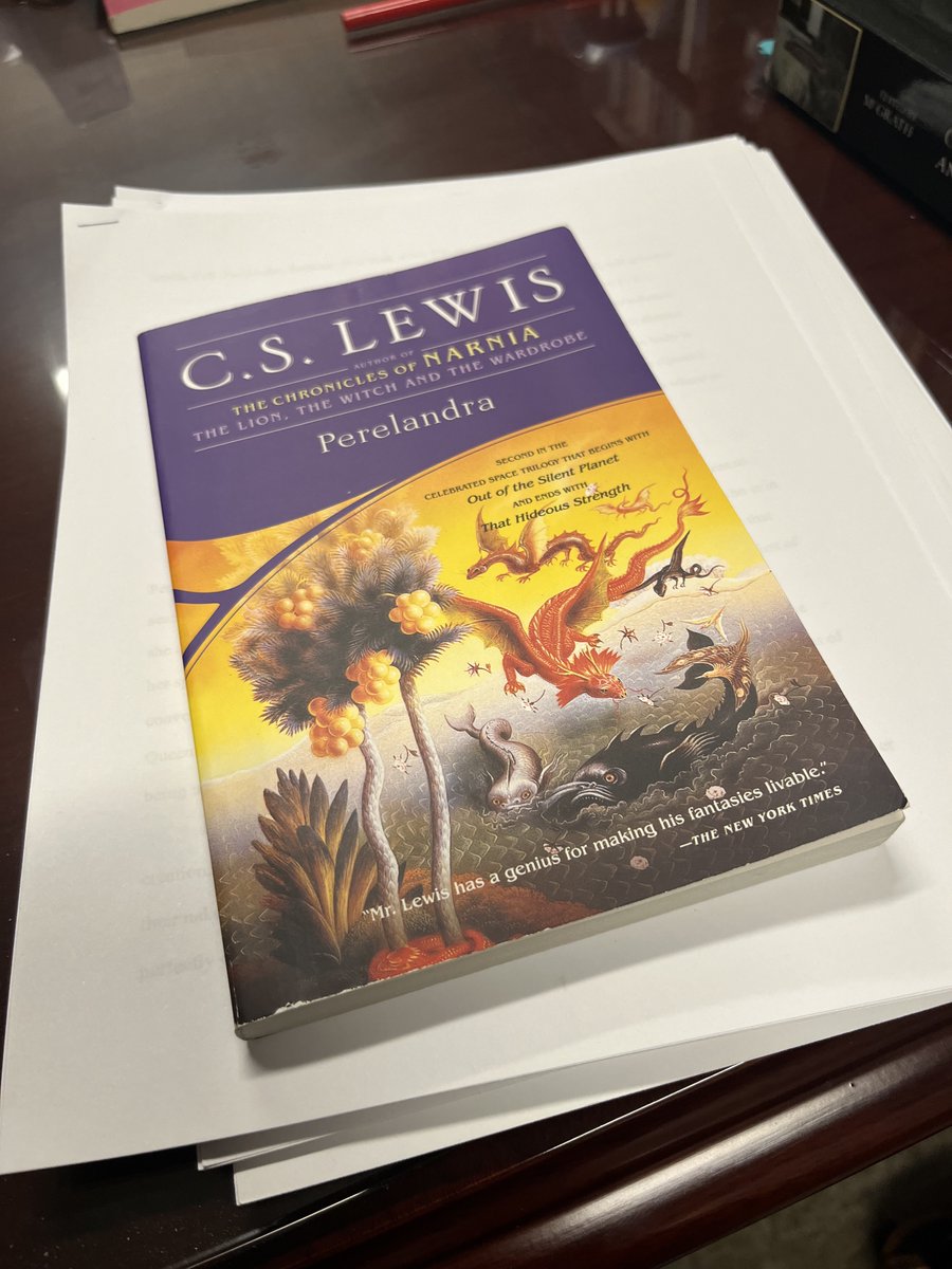 jaredcwilson's tweet photo. Today was my favorite day in the Writing for the Church class -- *Perelandra* discussion day! Each student presented a thesis on the book, and we chopped it up. One of the things we focused on today is how Lewis assumes a "tangibility" to spirituality 1/ https://t.co/mJTHsaaWIR