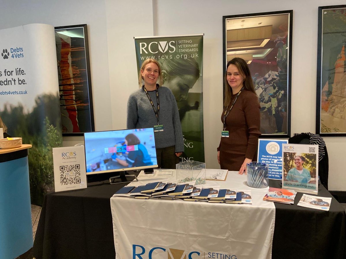 ⁦@theRCVS⁩ staff hard at work at ⁦@VetMG⁩ Congress, do come and chat if you are attending