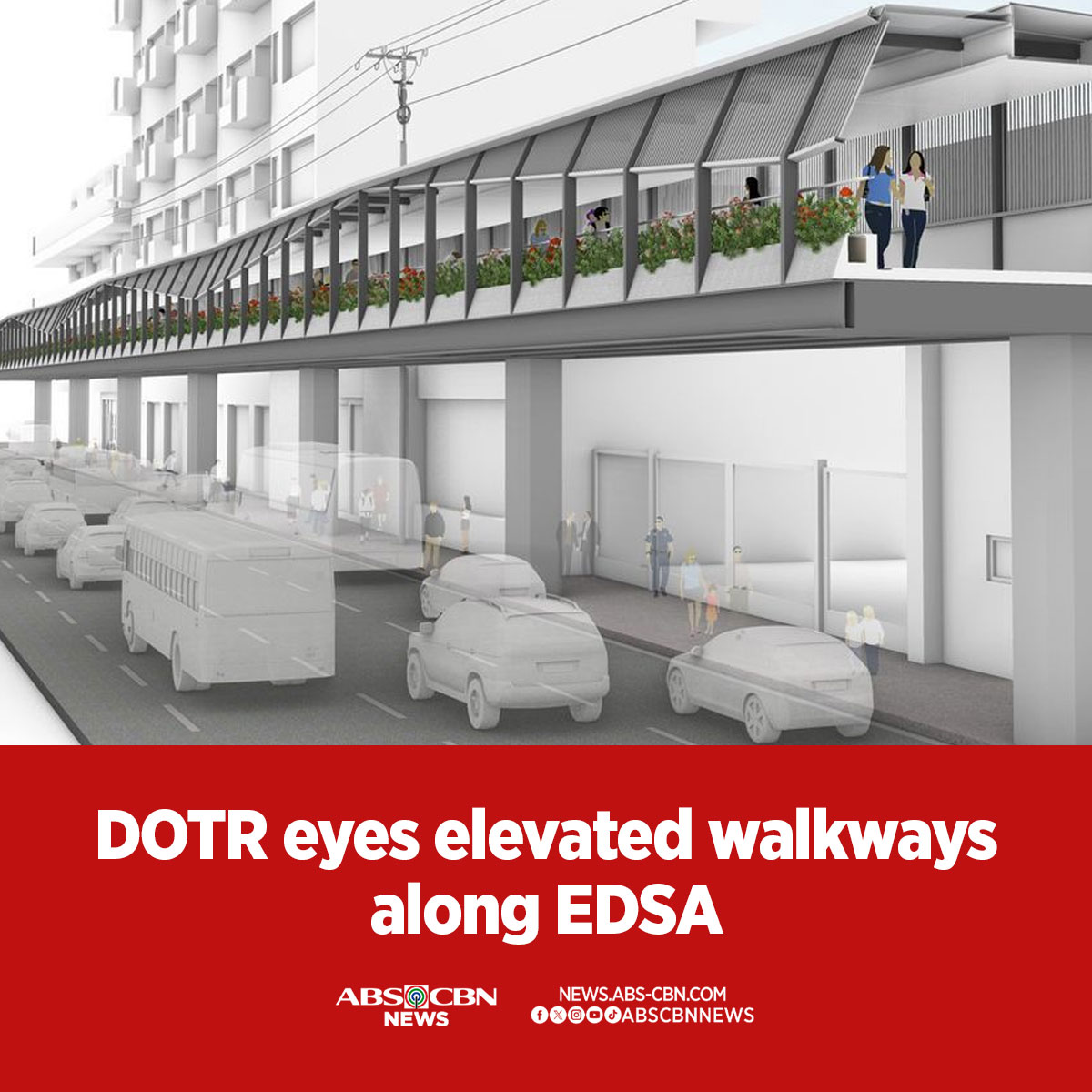 The Department of Transportation is planning to improve walkways along EDSA by elevating parts where foot traffic is heaviest, a transport official said. READ: news.abs-cbn.com/business/2024/…