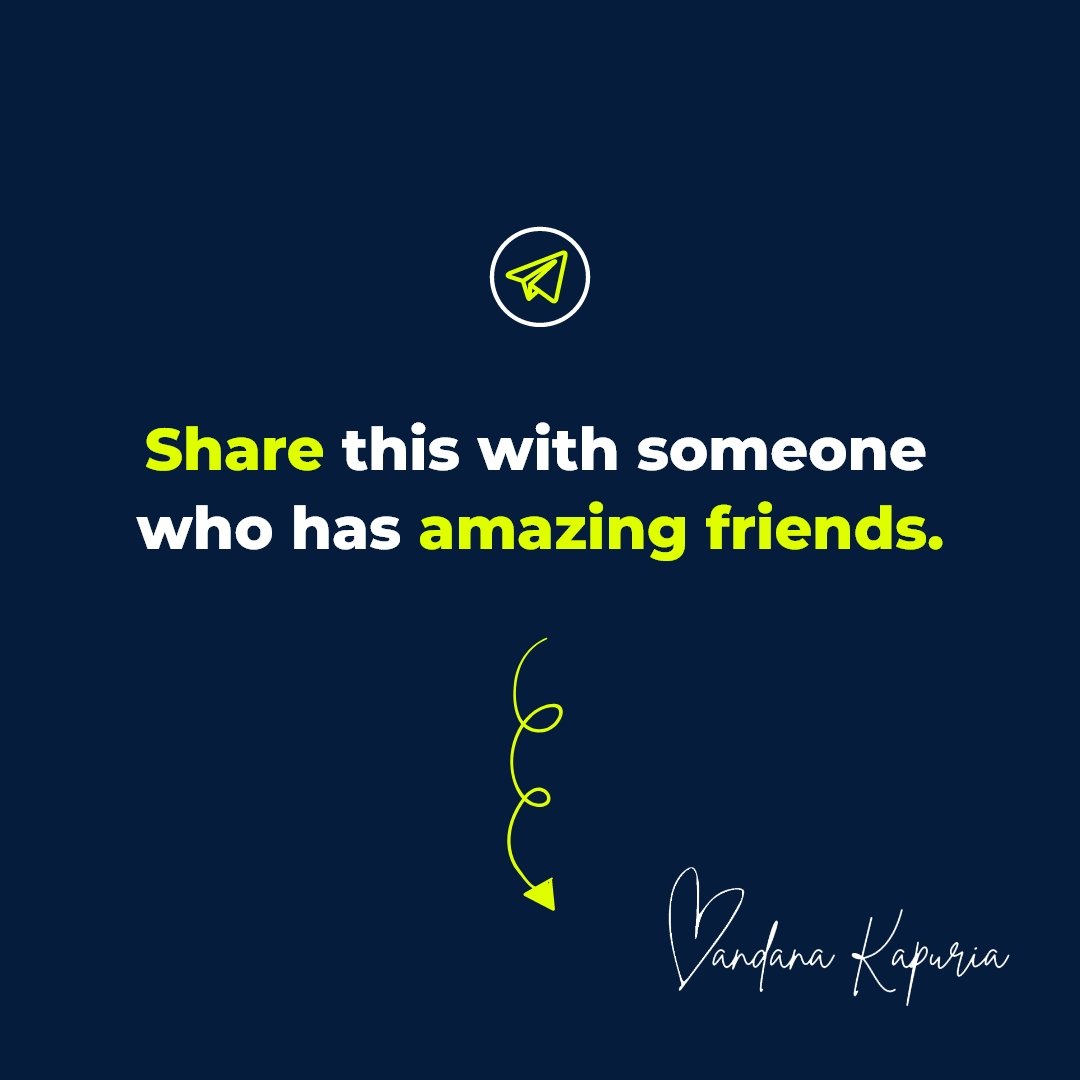 Friends are the family you choose. 

If you have even one special friend, and never want to lose them, you need to read this and keep them by your side always.
.
.
.
#VandanaKapuria #VandanaKapuriaCoach #1000Petals #FriendshipGoals #HealthyFriendships #CommunicationTips #Trust