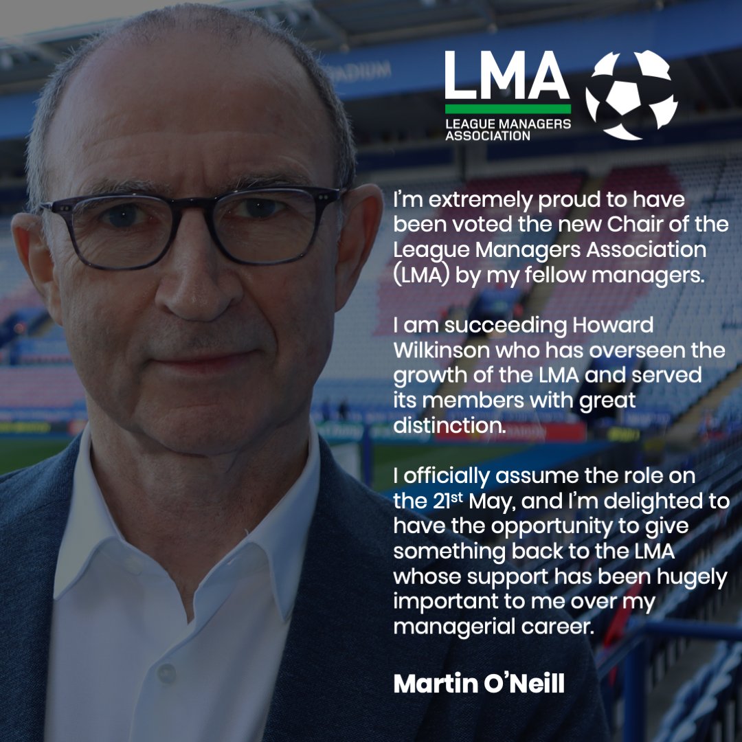 I’m extremely proud to have been voted the new Chair of the @LMA_Managers by my fellow managers.👇