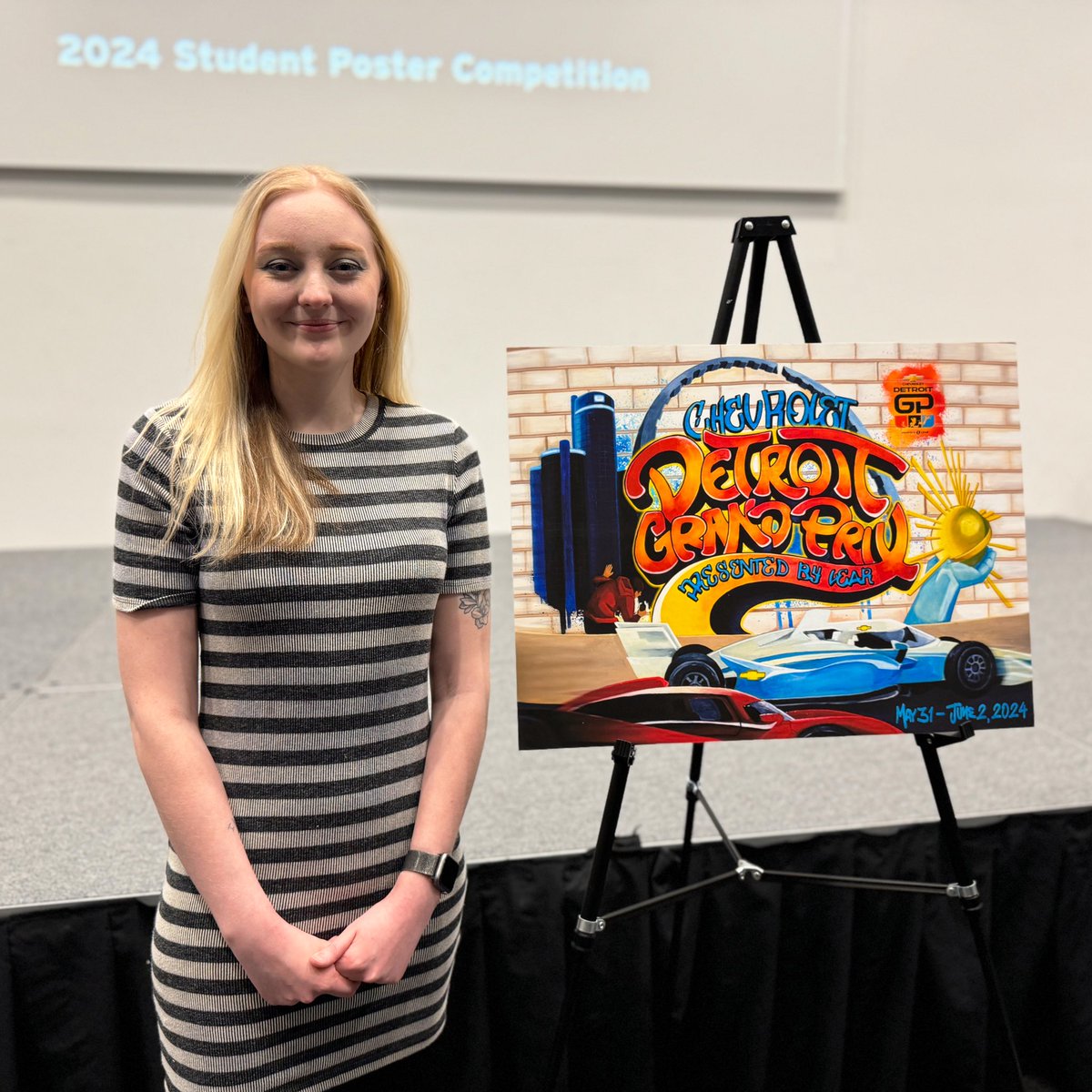Catch #DetroitGP Student Poster Competition winner Alison Slackta of @CCS_Detroit on @detroitnews now and at 4:30P!

After that, can find the interview with @HenryEPayne on Spotify, Google, Apple, and Detroit News. 

#WeDriveDetroit // #CCSDetroit // #DetroitNews