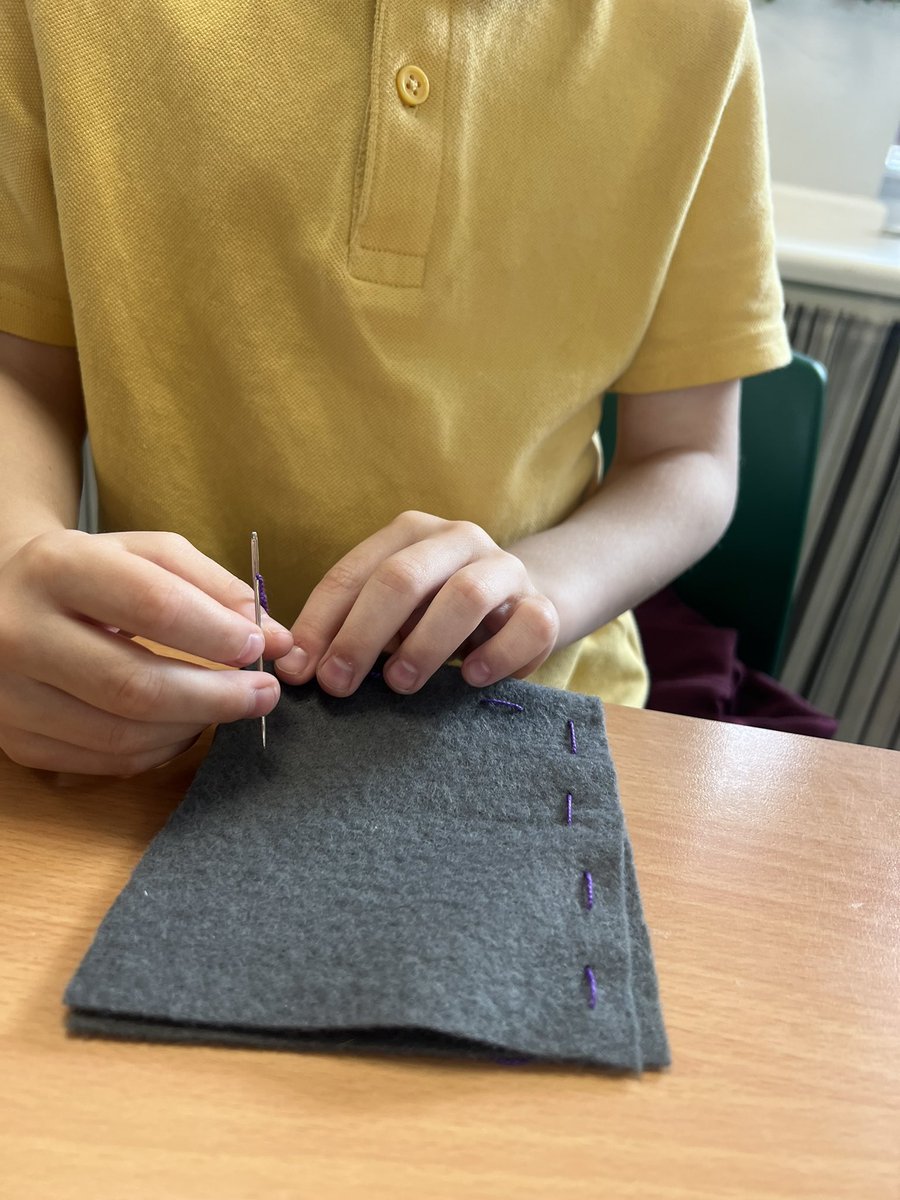 Year 2 have been busy perfecting their running stitches as part of their new D&T unit of learning. #Year2 #Designandtechnology @kapowprimary