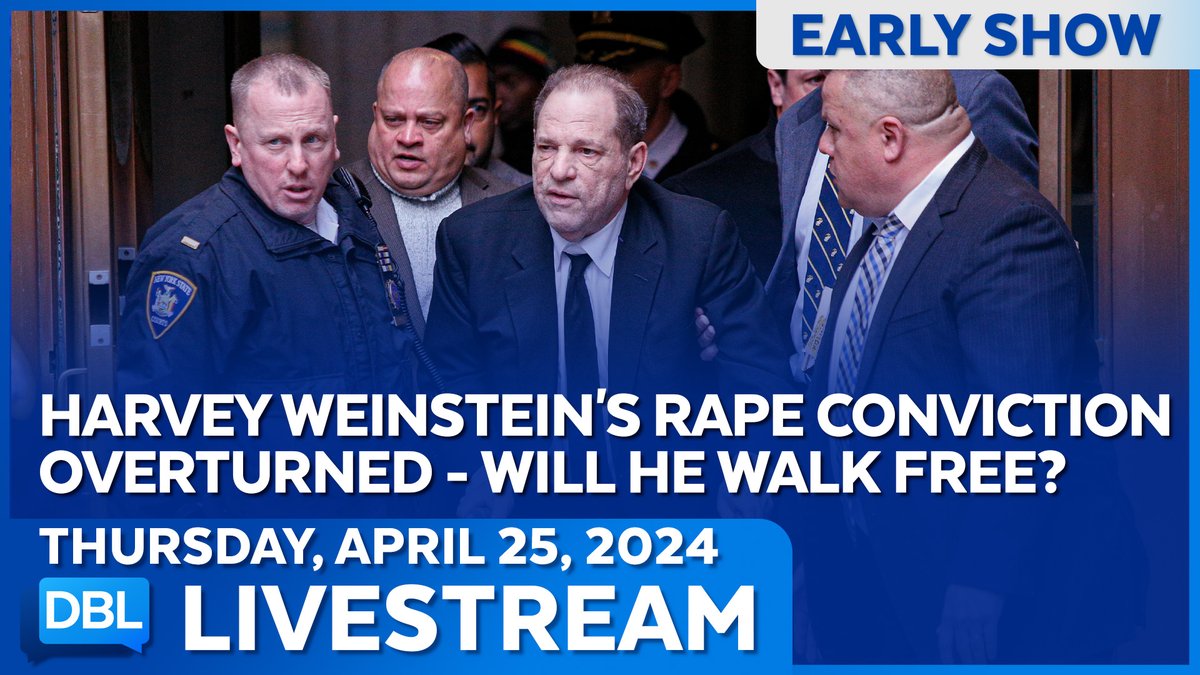 🔴DBL IS STREAMING: ▶️ youtube.com/live/gnP0K745Y… ➡️#HarveyWeinstein's #NY Conviction Overturned ➡️1/4 of Adults Over 50 Expect to Never Retire ➡️#MaskedSinger Contestant Revealed w/ @toryshulman @EricaCobb @jeffschroeder23 & @SamSchacher