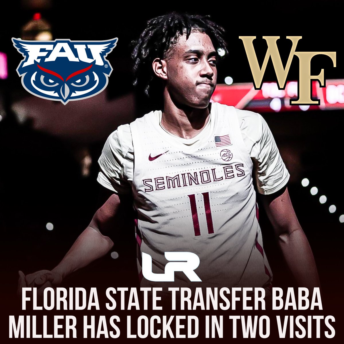 Después de visitar Kansas State hace unos días, el 🇪🇦 Baba Miller visitará dos universidades más: Florida Atlantic y Wake Forest.