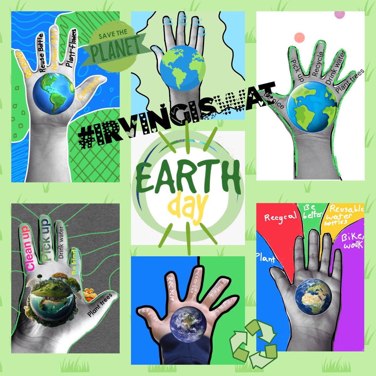 #IrvingiSWAT jumped in on the Earth Day Pop Art inspired by @AppleEDU They used the camera, markup, & keynote to demonstrate how they will lend a hand in making our Earth a better place.  #EarthDay2024 #d100inspires