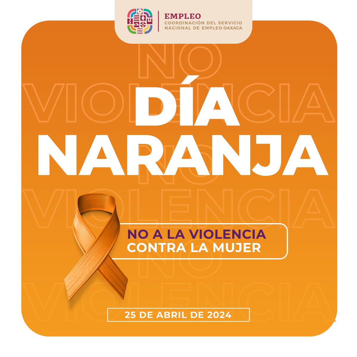 Fomentamos los espacios laborales libres de violencia contra las mujeres, por una sociedad digna y respetuosa de todas y de todos.

 #SNE #Oaxaca #Empleo #DíaNaranja #OrangeDay #Mujeres