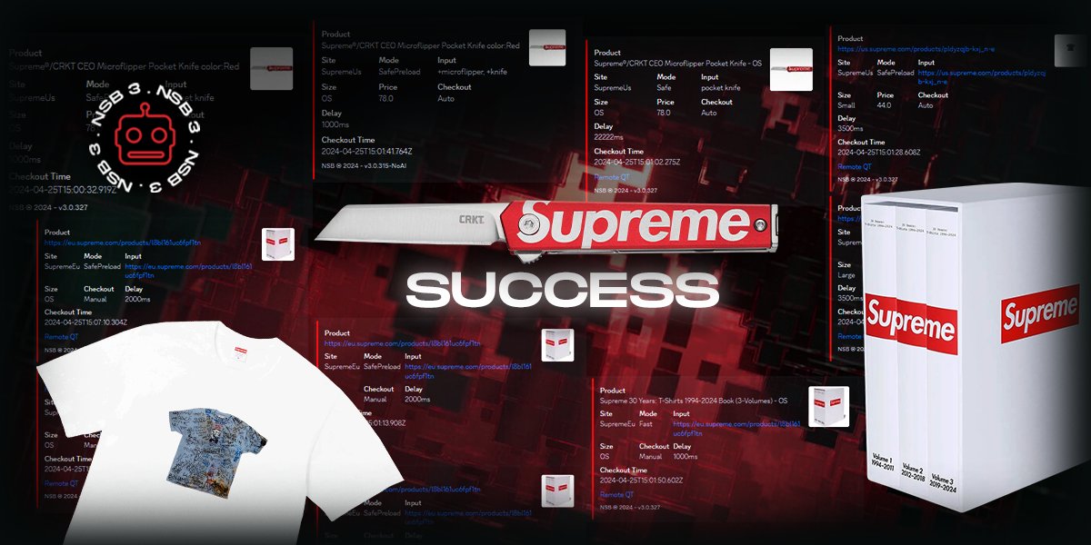 Supreme 30th-anniversary drop ✅✅✅
Repost for a chance to cook with NSB the following weeks 🔥