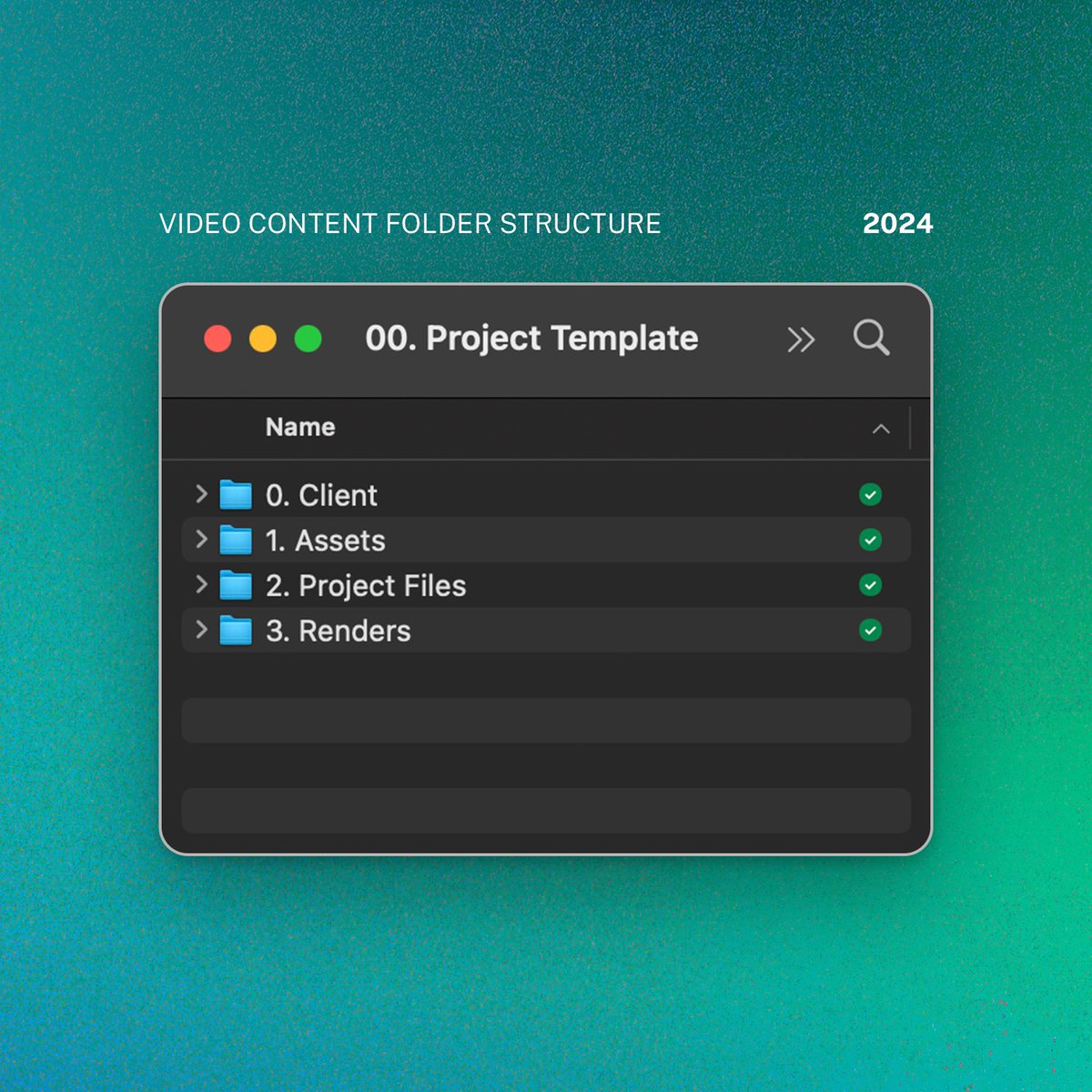outside_co's tweet image. Current folder structure for content creation 
#folderstructure #design #animation #videoediting