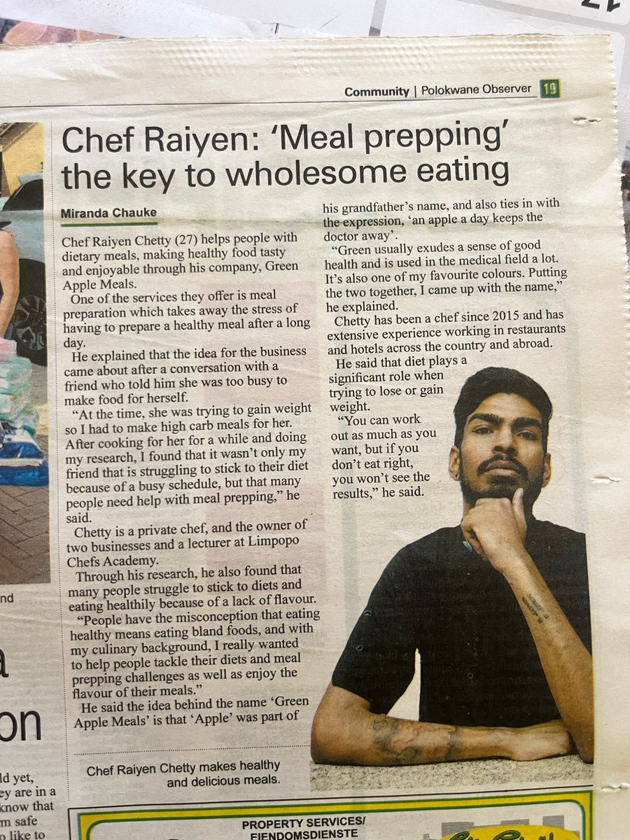 Thank you @PolokwaneReview 
Catch me in this weeks issue as I talk about meal meal preps