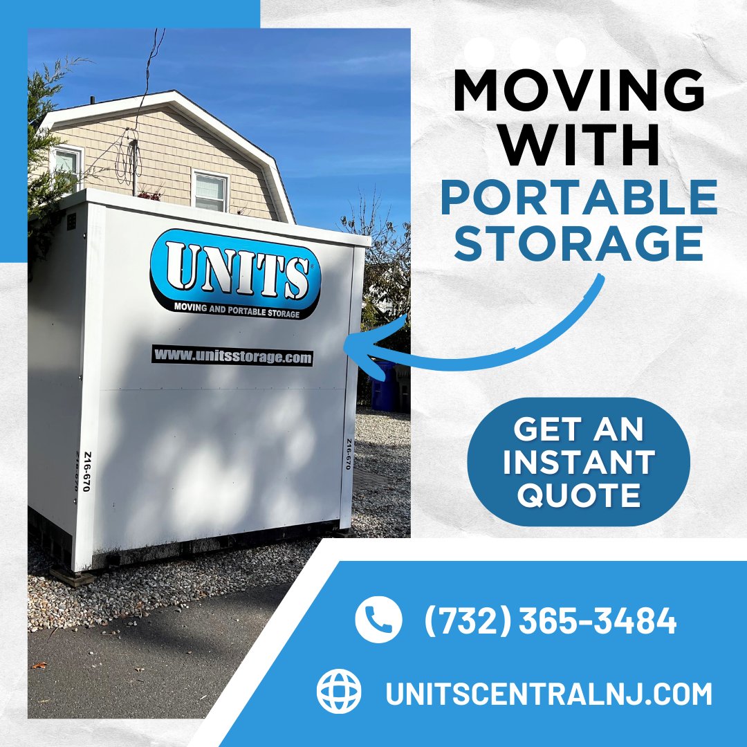 Make your move smooth and stress-free with UNITS' portable storage solutions! 📦🚚 Our portable storage allows you to pack at your own pace and move when you're ready. Learn more: unitsstorage.com/central-nj/mov…

#UNITS #moving #localmoving #realtor #EasyMove #CentralNJ #NJ