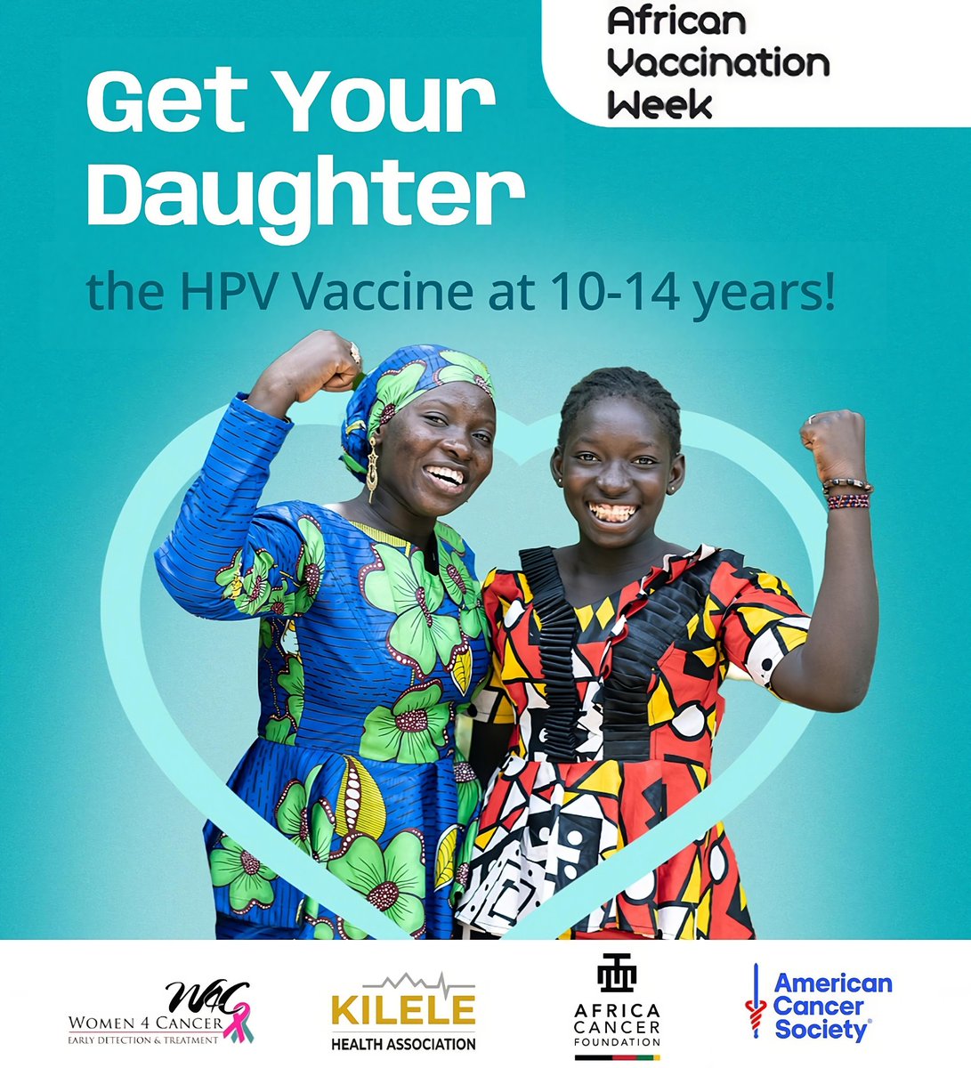 You would do anything to protect your daughter. But have you done everything? Get your daughter the HPV Vaccine at 10-14 Years! #VaccinesSaveLives #AVW2024 #WorldImmunizationWeek #ACancerFreeAfrica