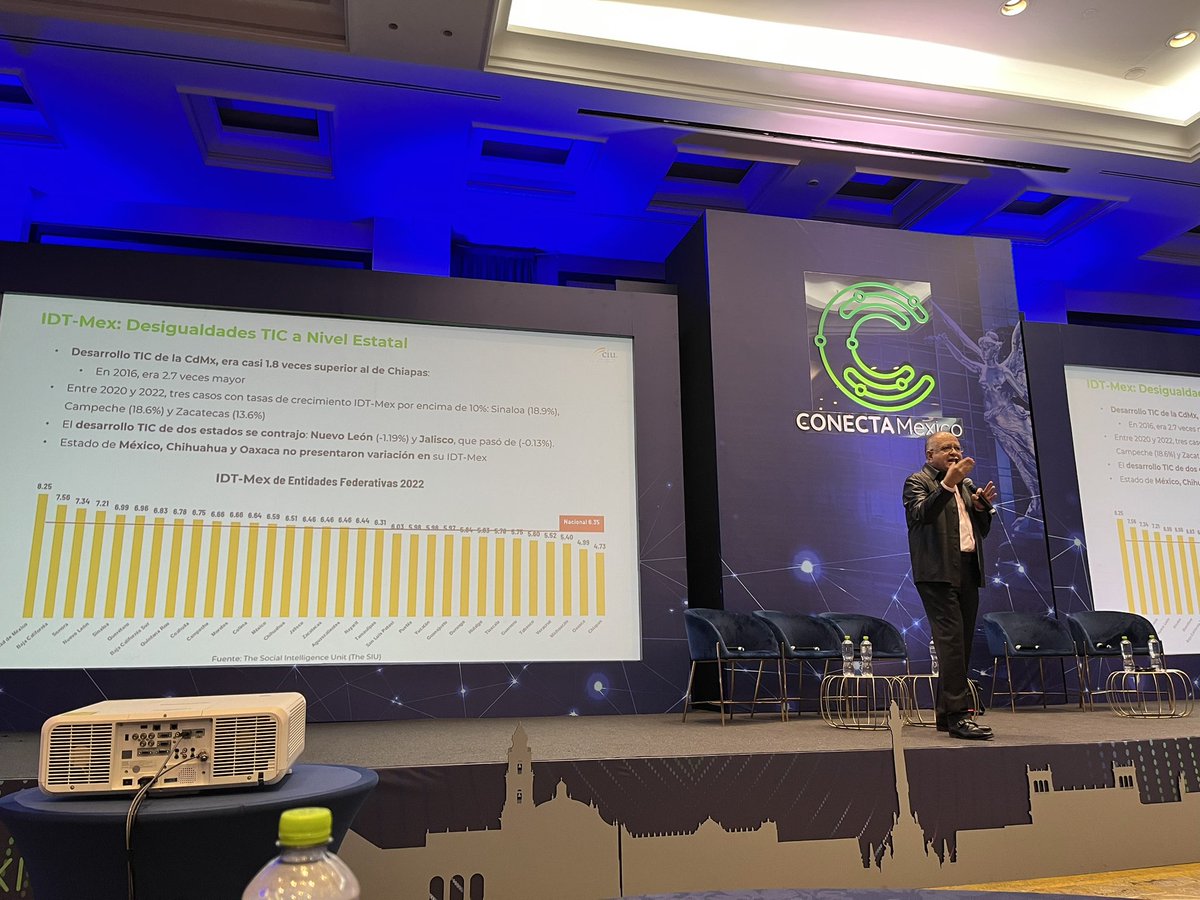 _MarOch's tweet image. ¡Chévere! Empezar la segunda jornada de #ConectaMexico2024 a escuchar a @ernestopiedras quien presenta el panorama de las #telecomunicaciones en 🇲🇽