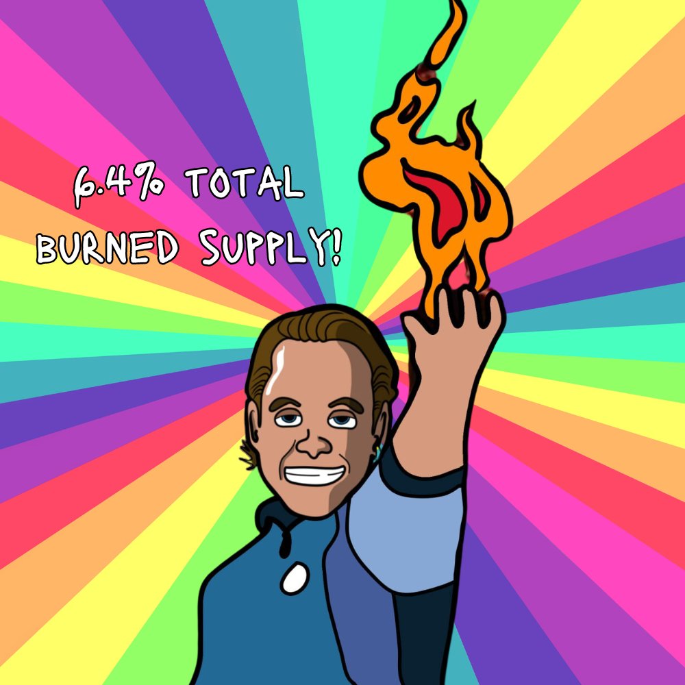 0x081479's tweet photo. Burned supply update for Matt $Furie: We've just burned a total of 6.4% tokens, reducing circulation and increasing the value of our beloved $FURIE COIN! #0x081479 https://t.co/geUX40Invg