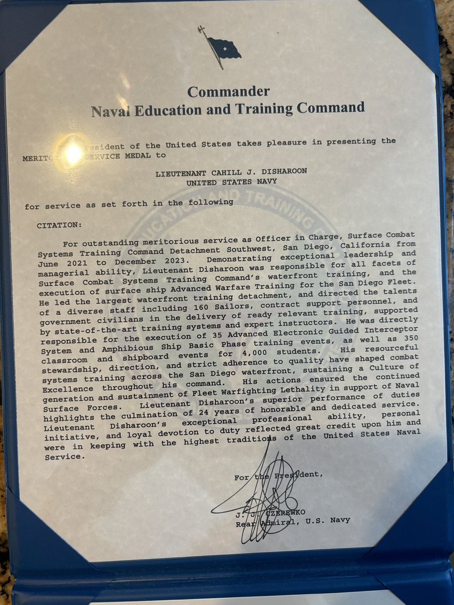 My Navy chapter is officially closed, closed. Got my new Retired ID yesterday and received my End of Tour Award from my last command today. #OnwardAndUpward #AnchorsAweigh #RaiseHail