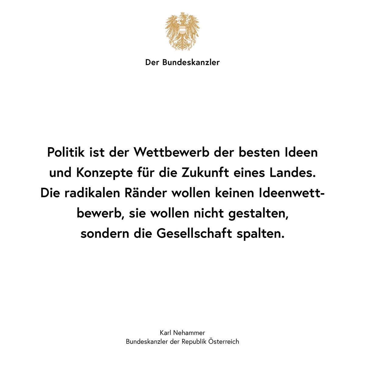 Österreich braucht viele Ideen. Das Engagement aus der Mitte der Gesellschaft ist wichtig für die Entwicklung unseres Landes #mehrGrips