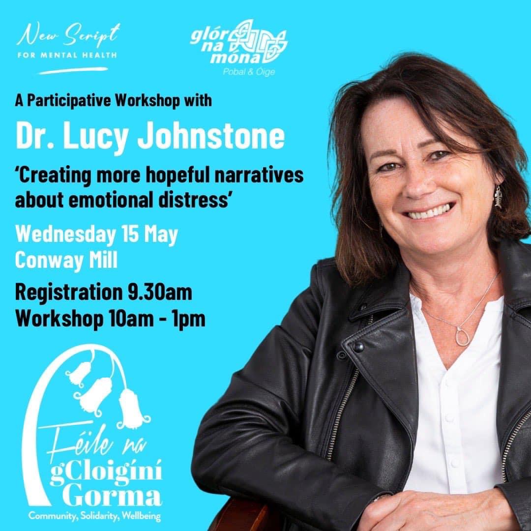 In our next workshop, Dr Lucy Johnstone will discuss how the Power Threat Meaning Framework (PTMF) can offer an alternative to models of mental health based on psychiatric diagnosis. 🗓️ Wednesday 15th May ⏰ 9.30am - 1pm 📍 Conway Mill 🎟️pprproject.wufoo.com/forms/qyhzmnw1…