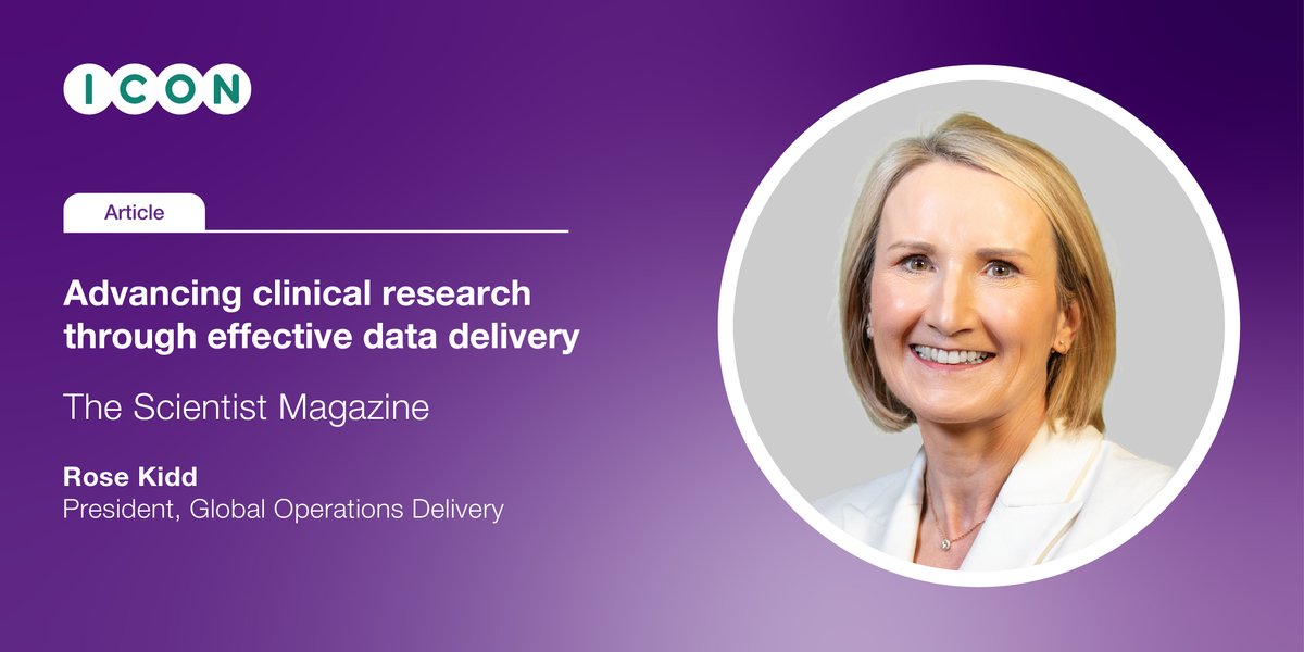 Complex patient-centric clinical trials mean researchers manage greater volumes of data than ever. ICON’s Rose Kidd and @TheScientistLLC consider the implications. “Research results are only as reliable as the data on which they are based.” Read more: ow.ly/ZA4S50Rg8c1
