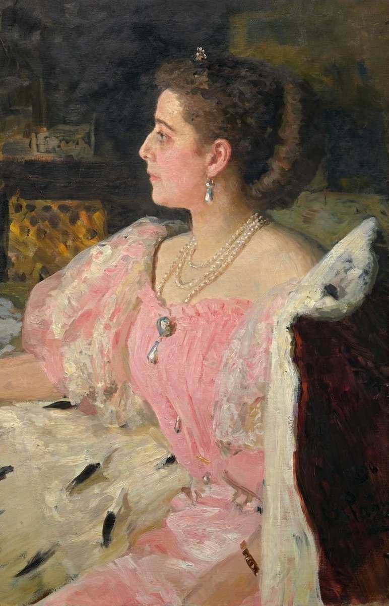 Portrait of Countess Natalia Petrovna Golovina (1896) Check out more Ilya Repin Art and Illustrations Cards Set centurymediastore.com/2020/11/ilya-r… - #ClassicArt #ArtCards #Classical