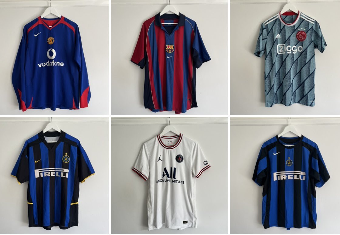 New delivery of the finest football shirts about ⚽️👕 They’ll be straight up for sale over on eBay tonight @ 7pm GMT ⏰🇬🇧 Same as last week- message me if you’d like to buy before they’re listed! 📥🤝