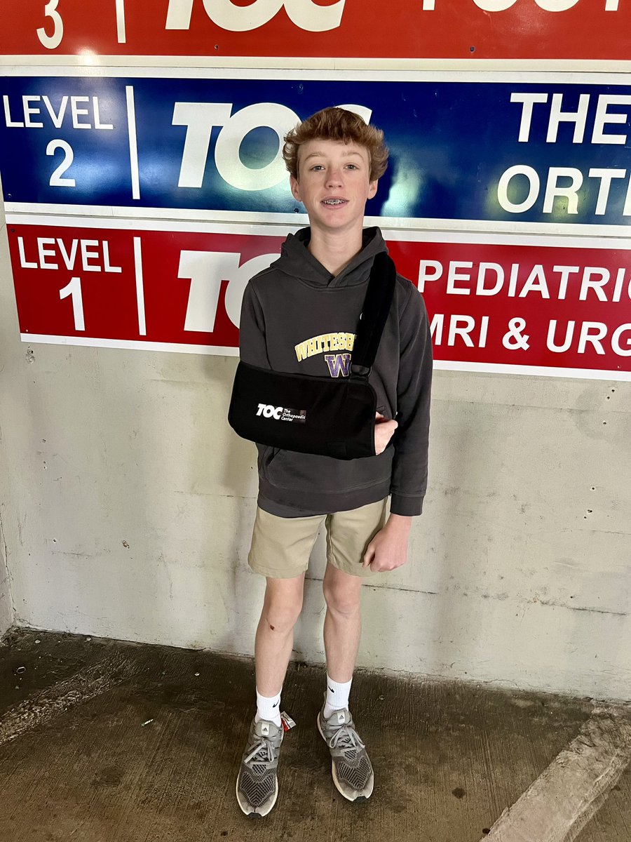 Hays will be sitting out for a while at baseball. He’s got a Salter Harris 1, proximal humerus fracture on his shoulder or called Little League Shoulder. He started complaining about it in February and it has gotten worse, so we got it checked out and got him a MRI and found