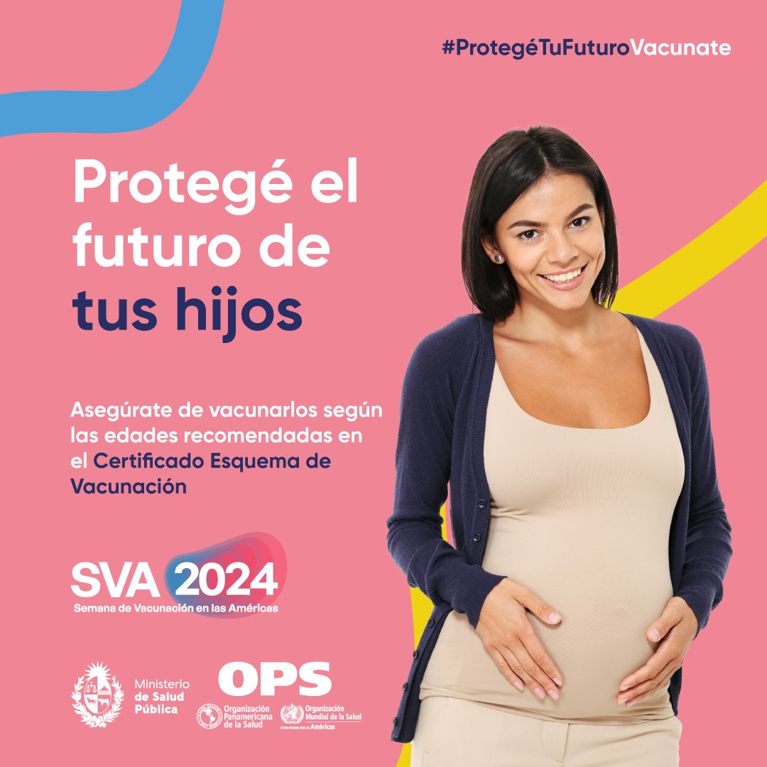MSPUruguay's tweet photo. La vacunación en los niños menores de 2 años es fundamental: evitan enfermedades bacterianas
y virales que potencialmente pueden ser graves.
Vacunar a tus hijos en el tiempo recomendado es clave.

Vacunarlos es cuidarlos.
#ProtegéTuFuturoVacunate https://t.co/LCAalz6NFd