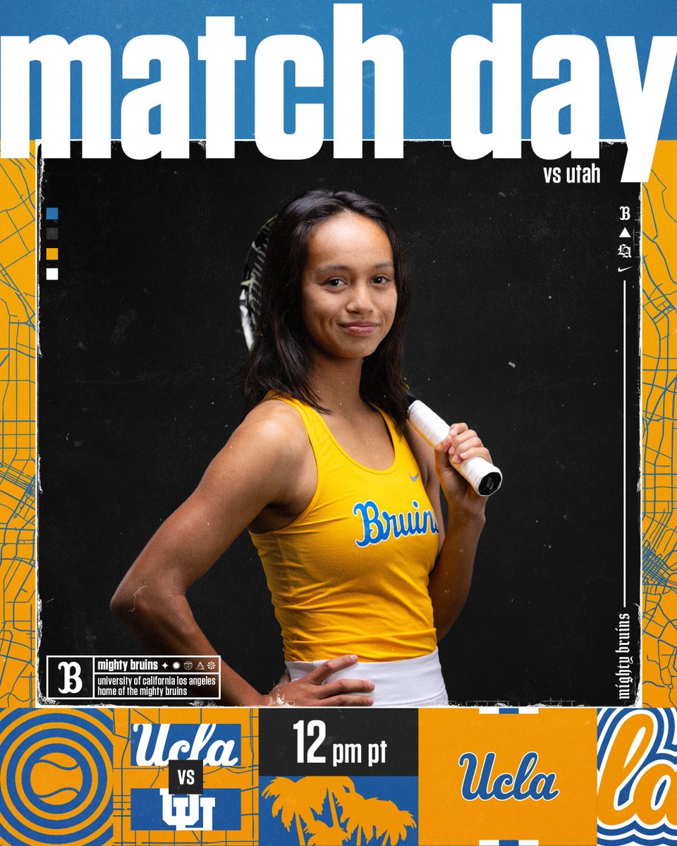 Postseason #MatchDay! 🆚 No. 8-seed Utah 📍 Ojai, Calif. (Weil Tennis Academy) ⏰ 12 p.m. PT 📊 tinyurl.com/3sscfx49 #GoBruins | #Pac12Tennis